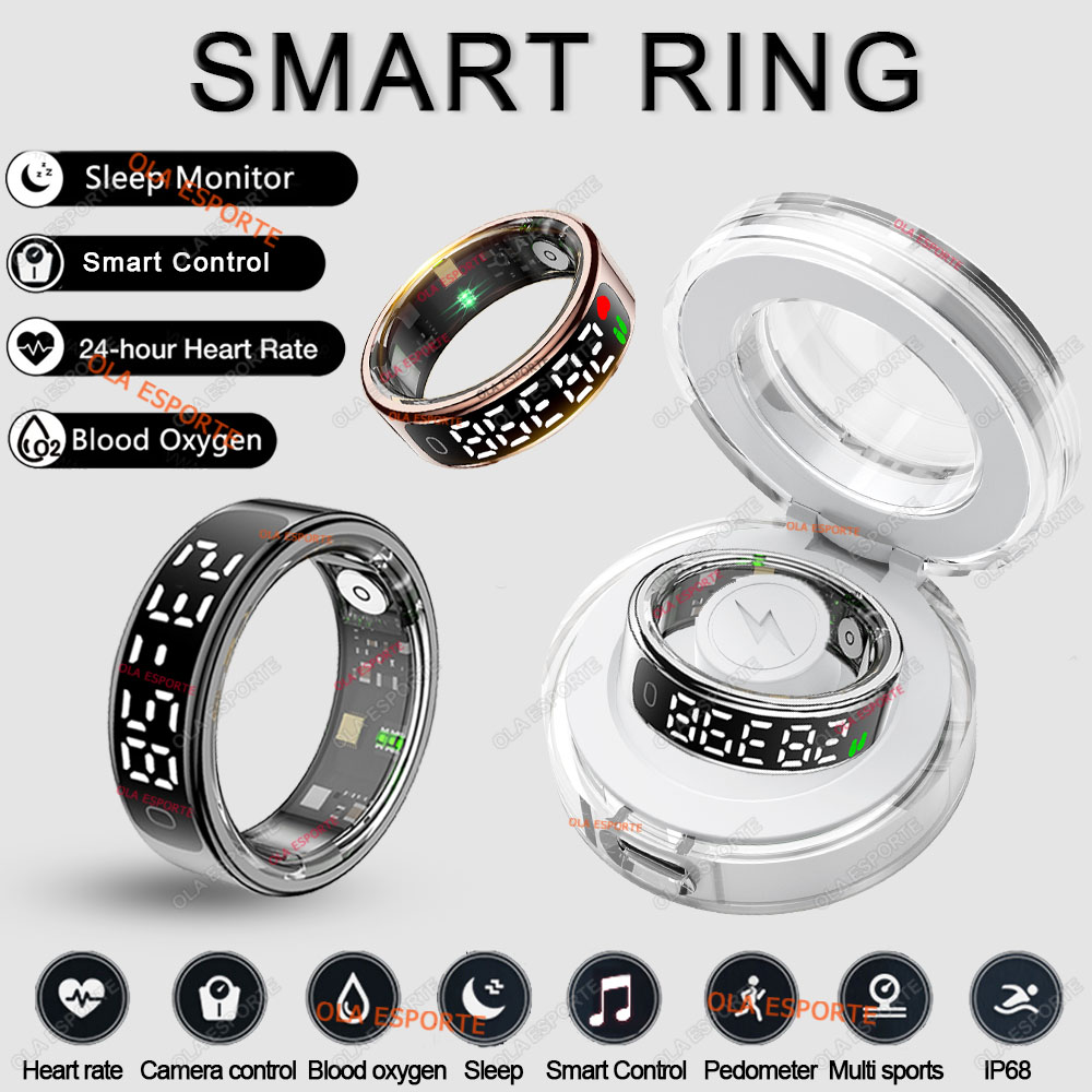 Blood Oxygen Monitor - R13 Smart Ring with Display Screen