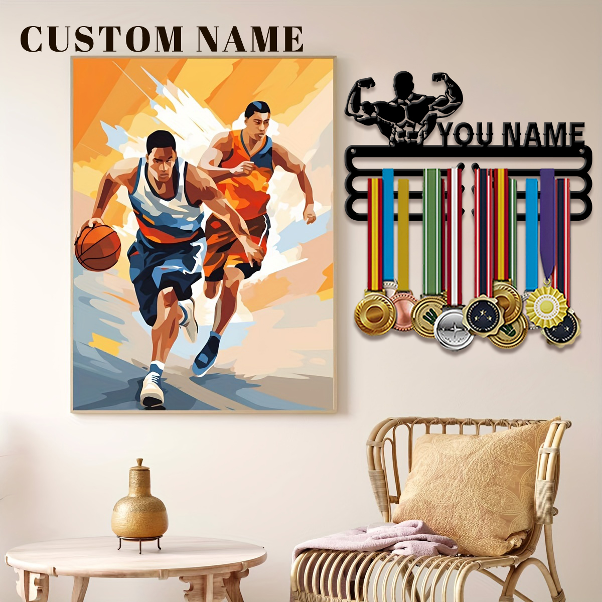 Health & Wellness Fairs - custom Health, fitness Metal medal display