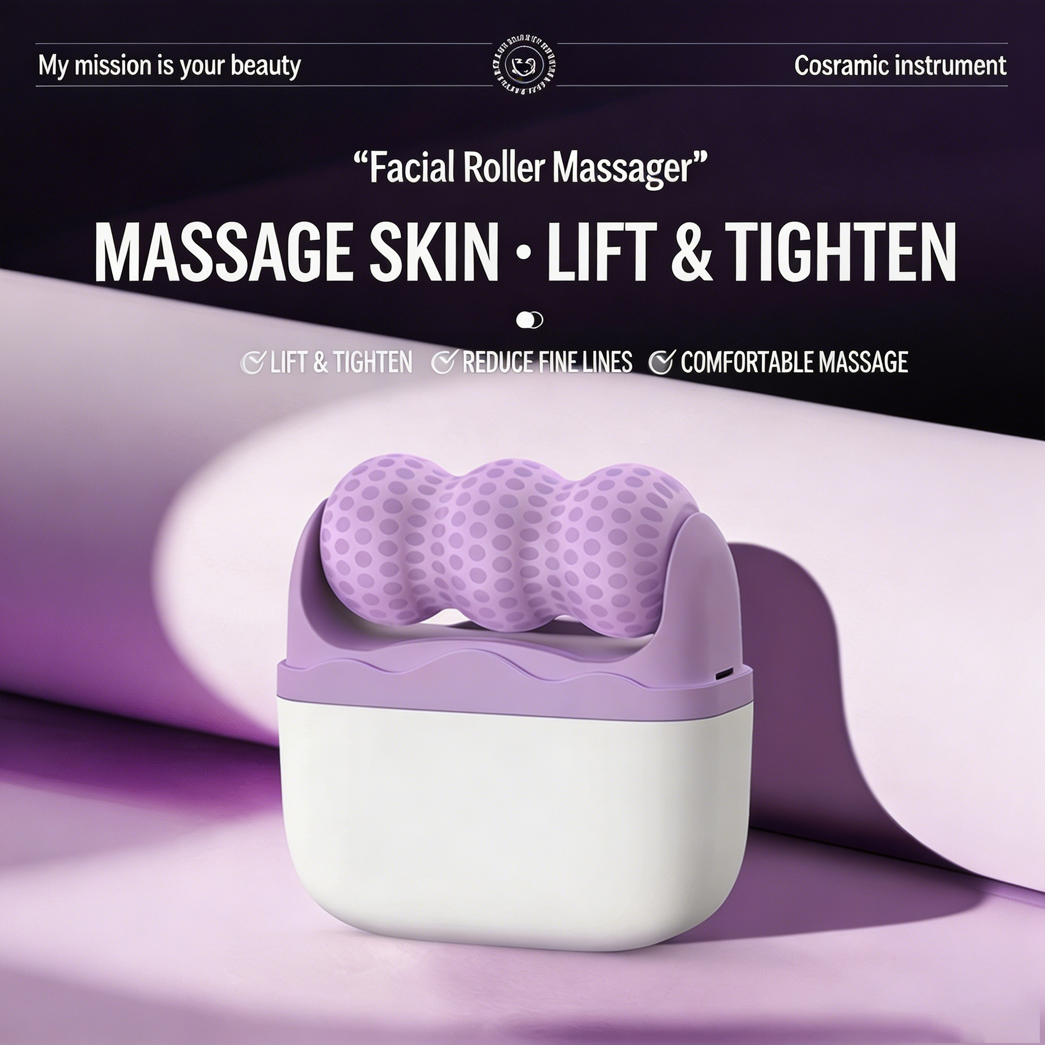 Ice Roller Face Cold - 2-in-1 Cold Compress Massager Double Head