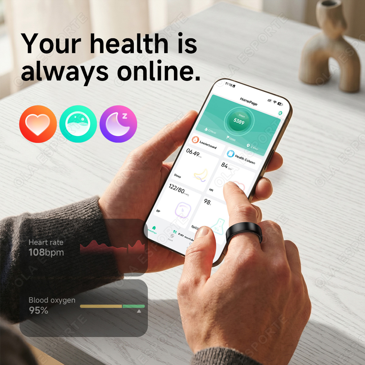 New Smart Ring Men Women, Hear - огляд і ціна Blood Oxygen Monitor