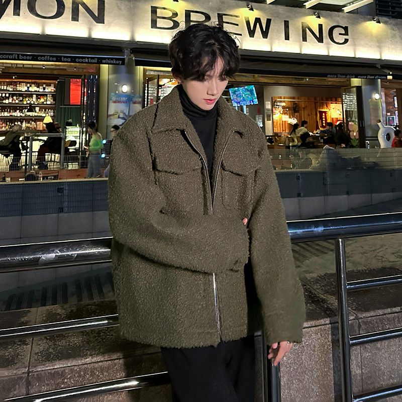 Wool Blend Jacket Man Green Me - огляд і ціна Health Wellness Gym
