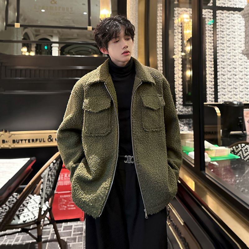 Wool Blend Jacket Man Green Me - огляд і ціна Health Wellness Gym
